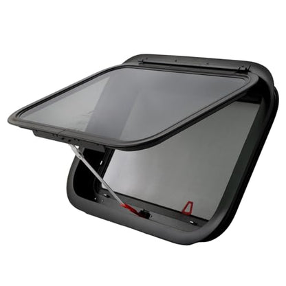 labwork 22W x 15H RV Exit Window with Removable Screen and Mounting Frame | for RV Cargo and Horse Trailer DOT Certified