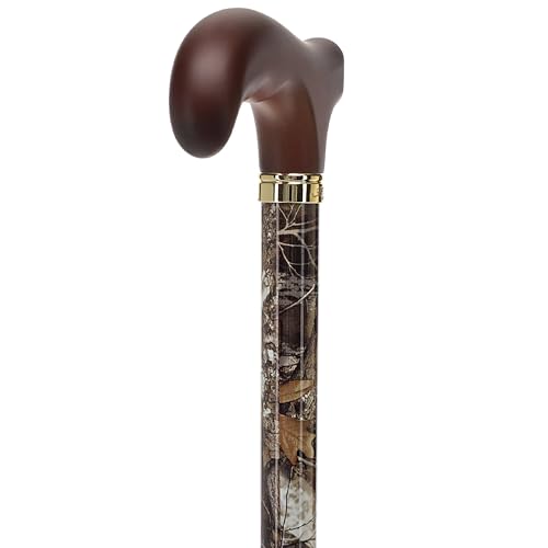 Royal RC Canes Walking Sticks for Men and Women - Stylish Designer Fashionable Adjustable Derby Canes - Lightweight Aluminum Cool Walking Sticks with HD Patterns - color: Dark Brown / Multicolor