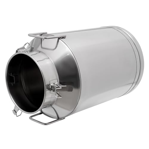 60L Stainless Steel Milk Can, Heavy Duty Food Storage & Transport Container for Dairy, Wine, Grains, Ideal for Home, Farm & Commercial Use, With a Faucet - size: 15.85Gallon