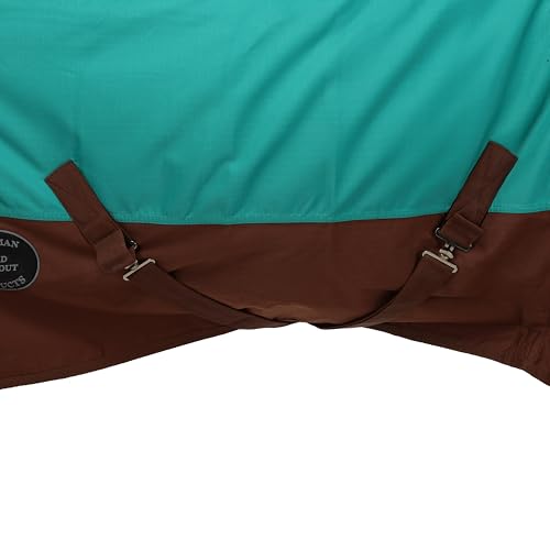 Showman Waterproof & Breathable 1200 Denier Turnout Horse Blanket - color: Blue, size: 68"