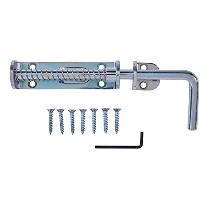 National Hardware N109-212 V1142 Spring Loaded Heavy Duty Sliding Bolt Zinc - color: Zinc
