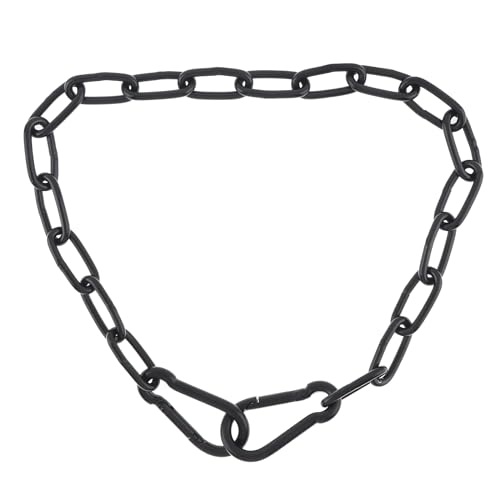 20 inch Gate Chain Lock with Both-Ended M5 Carabiners,Chain Dia 4 mm,Black - size: 20" x 5/32"