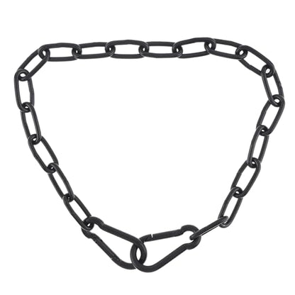 20 inch Gate Chain Lock with Both-Ended M5 Carabiners,Chain Dia 4 mm,Black - size: 20" x 5/32"