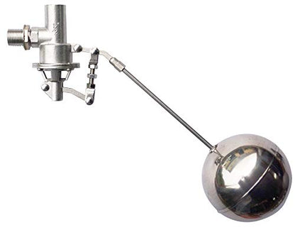 304 Stainless Steel Balanced Float Ball Valve, Tank Mount, 100 Psi (1/2") - size: 0.5 Inch