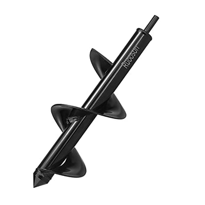 Auger Drill Bit for Planting Ruooson 3.7X11.8 in Garden AugerSpiral, Easy Planter Rapid Planter Plant for 3/8" Hex Drive <1Pcs>. (3.7x11.8 in) - size: 3.7x11.8 In
