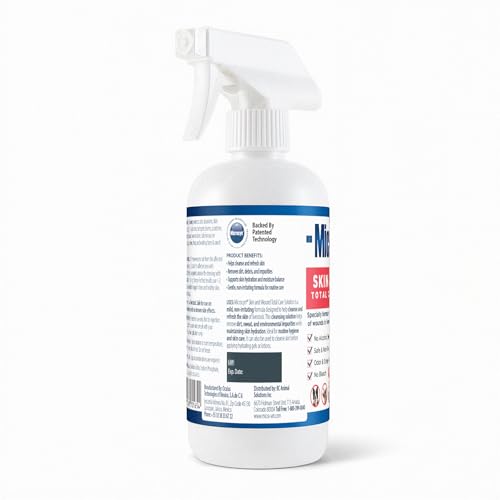 Microcyn Livestock Skin & Wound Care Solution – 16 oz HOCl-Based Cleansing Spray for Cuts, Scrapes & Irritated Skin – Professional Farm & Ranch Support for Cattle, Horses, Goats & Sheep