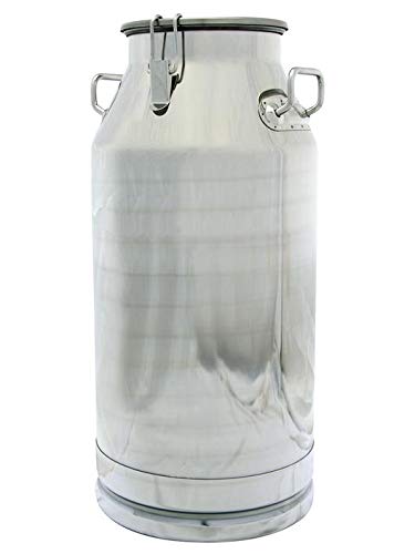 Stainless Steel Milk Transport Cans with Strong, Sealed Lid and Optional Spigot (13 Gallon, with Spigot) - color: Including Spigot, size: 13 Gallon