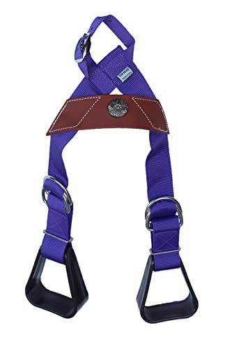CHALLENGER Horse Western Purple Nylon Adjustable Saddle Youth Rider Kids Buddy Stirrups 5159 - color: CO562 Purple