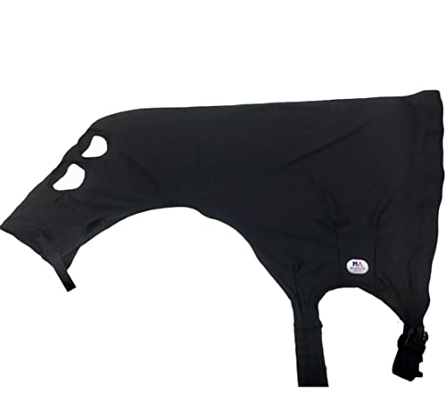 Majestic Ally Stretch Horse Hood with Zipper, Small, Black - color: Black, size: Small