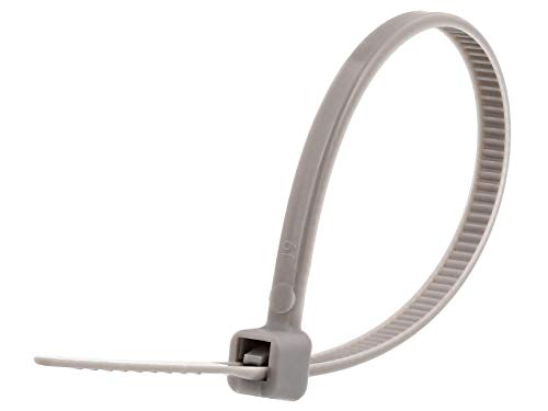 Secure 4 Inch Gray 18 lb Miniature Nylon Cable Tie - 100 Pack - color: Gray, size: 4 Inch