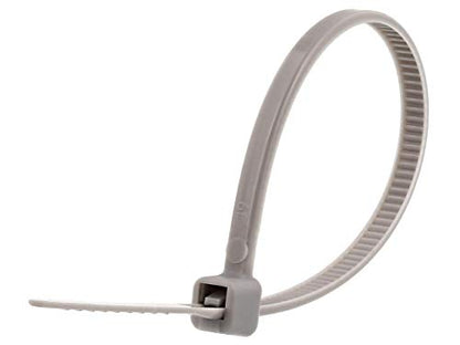 Secure 4 Inch Gray 18 lb Miniature Nylon Cable Tie - 100 Pack - color: Gray, size: 4 Inch