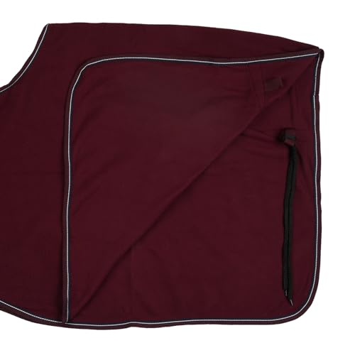 Horze Kiel Riding Blanket with Fleece - Dark Red - 75 in - color: Dark Red, size: 75 in