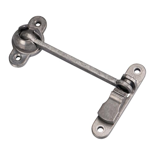 6 Inch Heavy Duty Aluminum RV Door Catch & Trailer Door Holder | Windproof rustproof ball socket replacement door latch firmly secures to keep open camper cargo trailer & shed doors