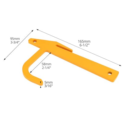 QWORK Chain Link Banana Clip, 5 Packs Hook Loop Mesh Tools, Steel Fence Stretcher Tensioning Kit for Barbed Wire, Fence Wire