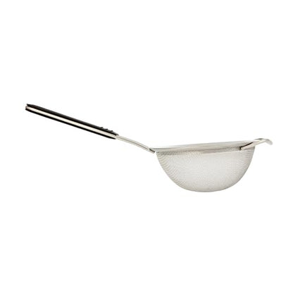 Restaurantware Fine Mesh Strainer 1 Count 14.4" x 7" x 2.9" with Silicone Handle Stainless Steel Extra Fine Mesh Strainer Heat-Resistant Handle Dishwasher-Safe for Rice, Quinoa, Pasta - size: Standard, Extra Fine Mesh-7"
