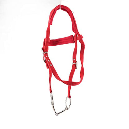 JTLB Horse Bridle English Bridle Horse Bridle Rein Harness Headstalls with Soft Cushion Red