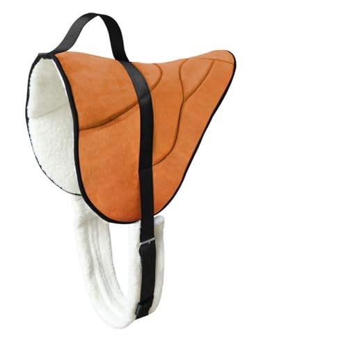 Bareback Pad for Horses, Horse Saddle Pad with Adjustable Girth,Shock-Absorbing Bareback Saddle Pad,Riding Pad for Horse Riders (Brown)