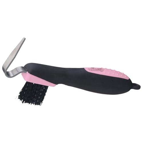 Tough 1 Great Grip Hoof Pick/Brush - color: Pink