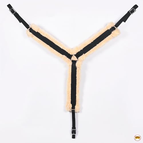 HILASON Western Horse Suede Leather Bareback Pad | Breast Collar and Girth Saddle Pads Baretek Riding for Horses