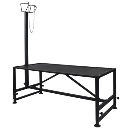 Goat Milking Stand 600Lbs Goat Stand Sheep Stand for Trimming Metal Livestock Stand with Adjustable Headpiece Goat Shearing Livestock Stand Height Adjustable, Black - color: Black