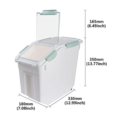 25lb Airtight Flour Storage Container, Cyan - color: Cyan 2 Count