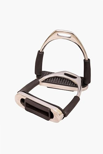 Silver Flexible Safety Stirrups – Shock Absorbing Stainless Steel Irons for Horse Riding - Stainless Steel Flexible Safety Stirrups - size: 4.75" inch
