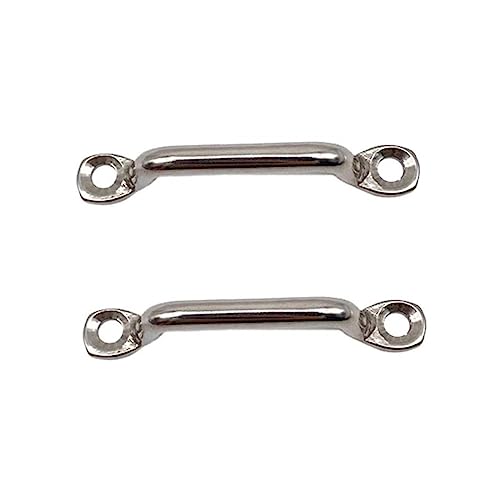 Kayak Pad Eye 316 Stainless Steel Bimini Boat Top PAD Eye Eye Straps, Tie Down, Kayak Deck Loops,5mm Pad Eye Bimini 75mm/3" Length 10Pcs
