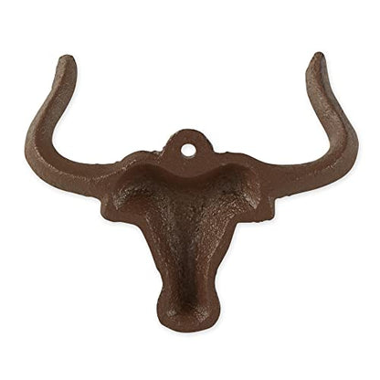 DII Cast Iron Decorative Wall Hook Set, Ox, 2 Count - size: Ox