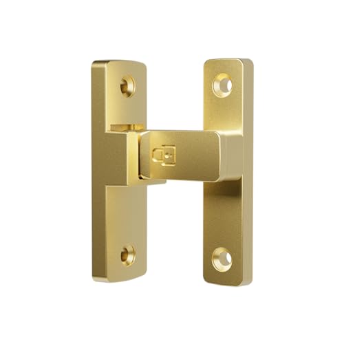 ETEKJOY Heavy-Duty Flip Latch Lock 90/180 Degree Sliding/Swinging Door Lock Latch Bolt for Gate Barn Garage Garden Fence Shed Window Cabinet (Gold, 90 Degree) - color: Gold, size: 90 Degree