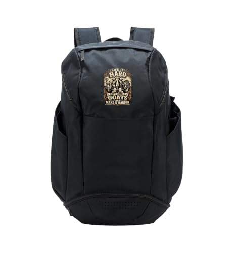 Life Is Hard Buy Goats Funny Farmer Country Animal Lover Sport Backpack