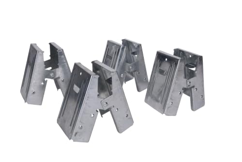Century Drill & Tool 72994 Saw Horse Brackets, 4 Piece | 400lbs weight capacity, Rust-resistant coating, Galvanized metal brackets, For use with standard 2x4 lumber - size: Set of 4