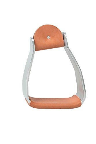 Weaver Leather Sloped Aluminum Stirrups with Leather Brown