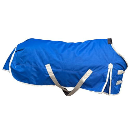 Miniature Horse Pony Horse Blanket, 1200D Winter Turnout Blanket for Pony Breeds/Tiny Horse/Small Breed Horse/Foal,Donkey Blanket Medium Weight with 220g Polyester Liner(51inch, Blue) - size: 100cm-51inch