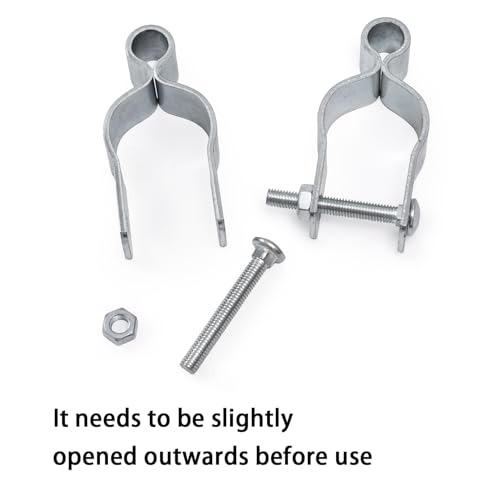 2Pack T-Post Gate Hinge Kit,1-3/8"Chain Link Fence Gate Post Hinge Pins for Farm,Garden,Backyard Gate