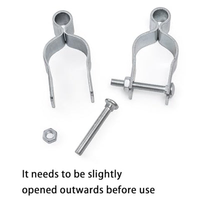 2Pack T-Post Gate Hinge Kit,1-3/8"Chain Link Fence Gate Post Hinge Pins for Farm,Garden,Backyard Gate