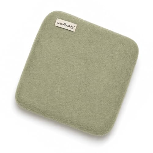 Woolbuddy Needle Felting Mat 10 x 10 x 1.5 Inch (Beige), Pure Wool Felt Pad - color: Beige