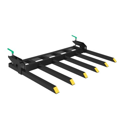 GarveeLife Clamp On Debris Forks 60 in Bucket Heavy Duty Clamp On Pallet Forks Bucket Forks Attachments Fit for Loader Bucket Skidsteer Tractor - size: 58" Bucket