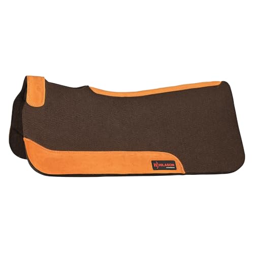 HILASON Western Wool Felt Horse Saddle Pad 30X30 in - color: Brown 2