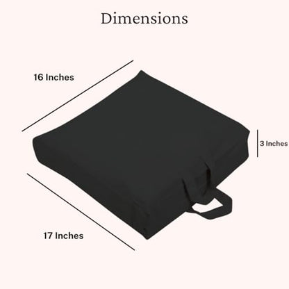 Premium Cotton Bag, Machine Washable, Breathable, 17x16x3 inches, Great Bag for Seasonal Clothing Storage, Cashmere, Jackets, Dresses, Travel, Moth Prevention (Black, Pack of 1) - color: Black