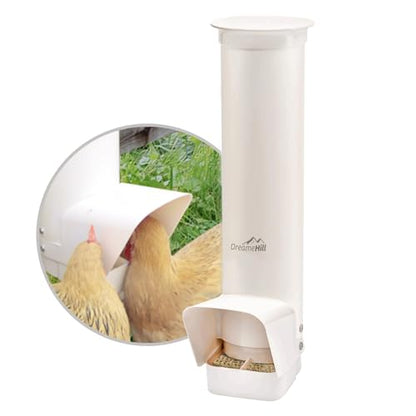 Automatic Chicken Feeder, 7lb Large PVC No Waste Chicken Feeder