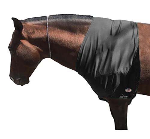Majestic Ally Premium 4-Way Stretch Spandex/Elastane Horse Shoulder Guard for and Protection, Large, Black - color: Black