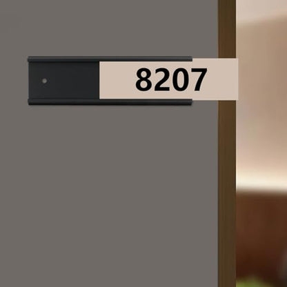 Antrader 10Pcs Name Plate Holders,Aluminium Alloy Name Plates,Black,2"×8" - color: Black,10pcs