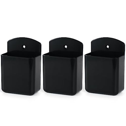 noonebutyou 3 Pcs Remote Control Holder Wall TV Remote Holder Self Adhesive Marker Holder Pen Holder Stroage for Home Office School (Black) - color: Black-3pcs