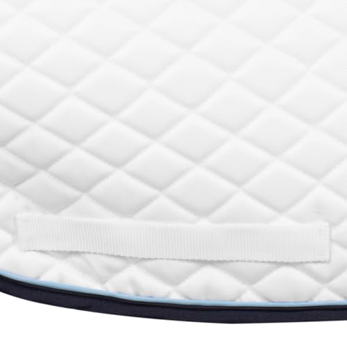 TuffRider Basic Dressage Saddle Pad - color: WT/NV/LTBL