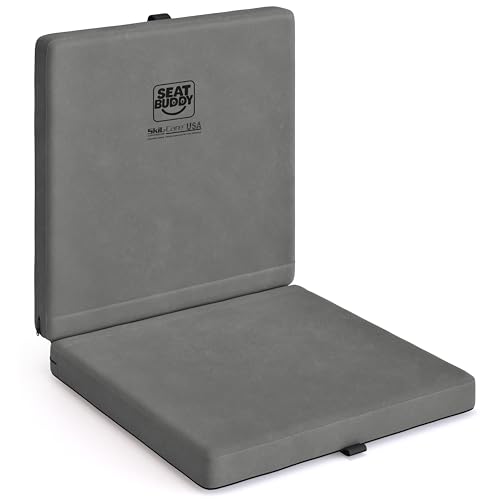 Skil-Care Seat Buddy Cushion, Foldable, 16x16, Grey Cozy Cloth, 914352 - color: Grey