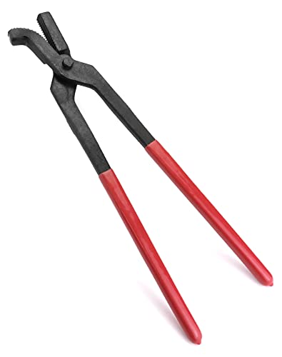 QWORK Horseshoe Pliers, 14" Horseshoe Nails Clincher, Hoof Nail Clincher Care Farrier Tool, Steel, Hoof Nippers, for Trimming Horse Hooves, 1 Pack