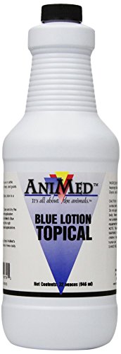 AniMed Blue Lotion Topical Antiseptic for Horses Dogs Cats Cows Sheep and Goats, 32-Ounce - size: 32-Ounce