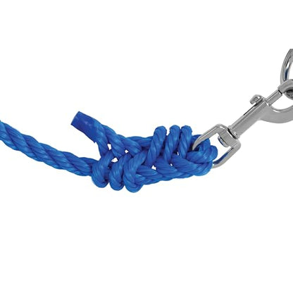 Weaver Livestock Adjustable Poly Neck Rope Cattle Halter, Modern Style Tying Cow Calf Halter, Livestock Handling Equipment for Showing, Blue - color: Blue