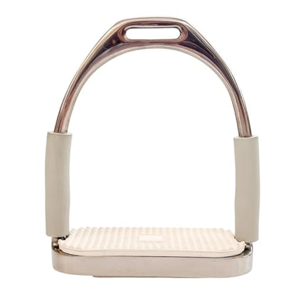 AJ Tack Jointed Flex Stirrup Irons White 4.25 4.5 4.75 in - size: 4 1/4"