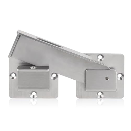 Double gate Latch with Padlock Holes, gate Latch for Wooden Fence,4mm Heavy Duty gate Latch,Adjustable barn Door Latch for Sliding and Swing Open Door